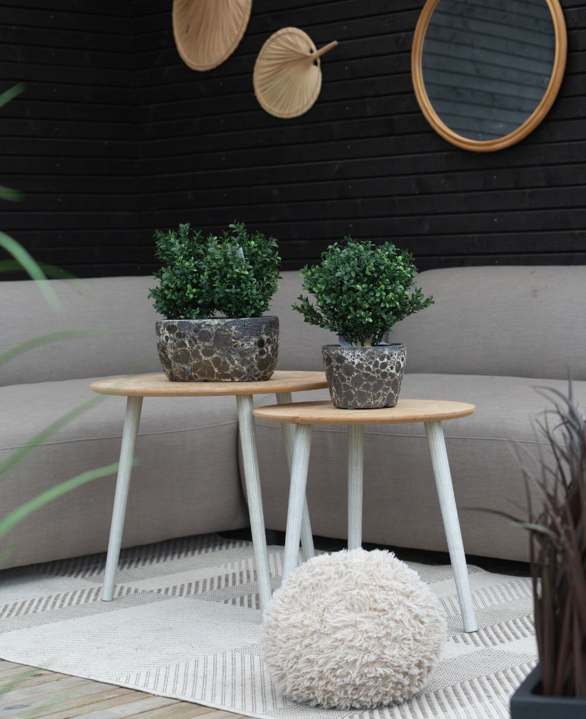 Buis artificiel UV style romain 36 cm