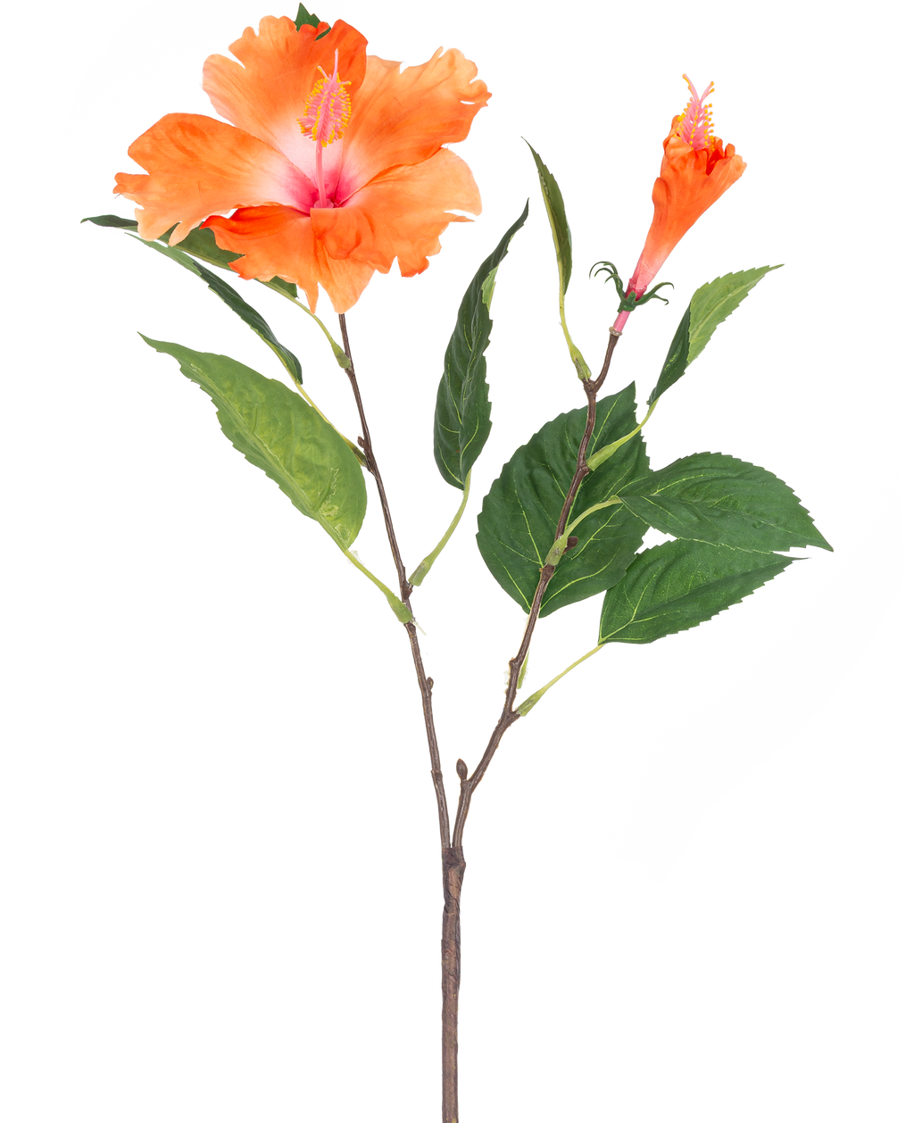 Fleur artificielle Hibiscus 64 cm orange