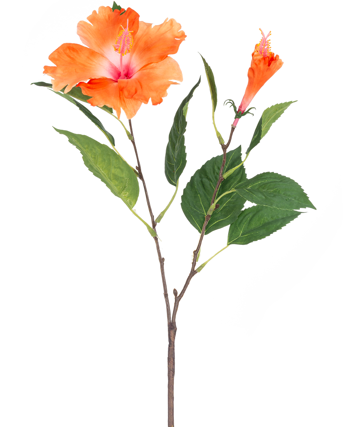 Fleur artificielle Hibiscus 64 cm orange
