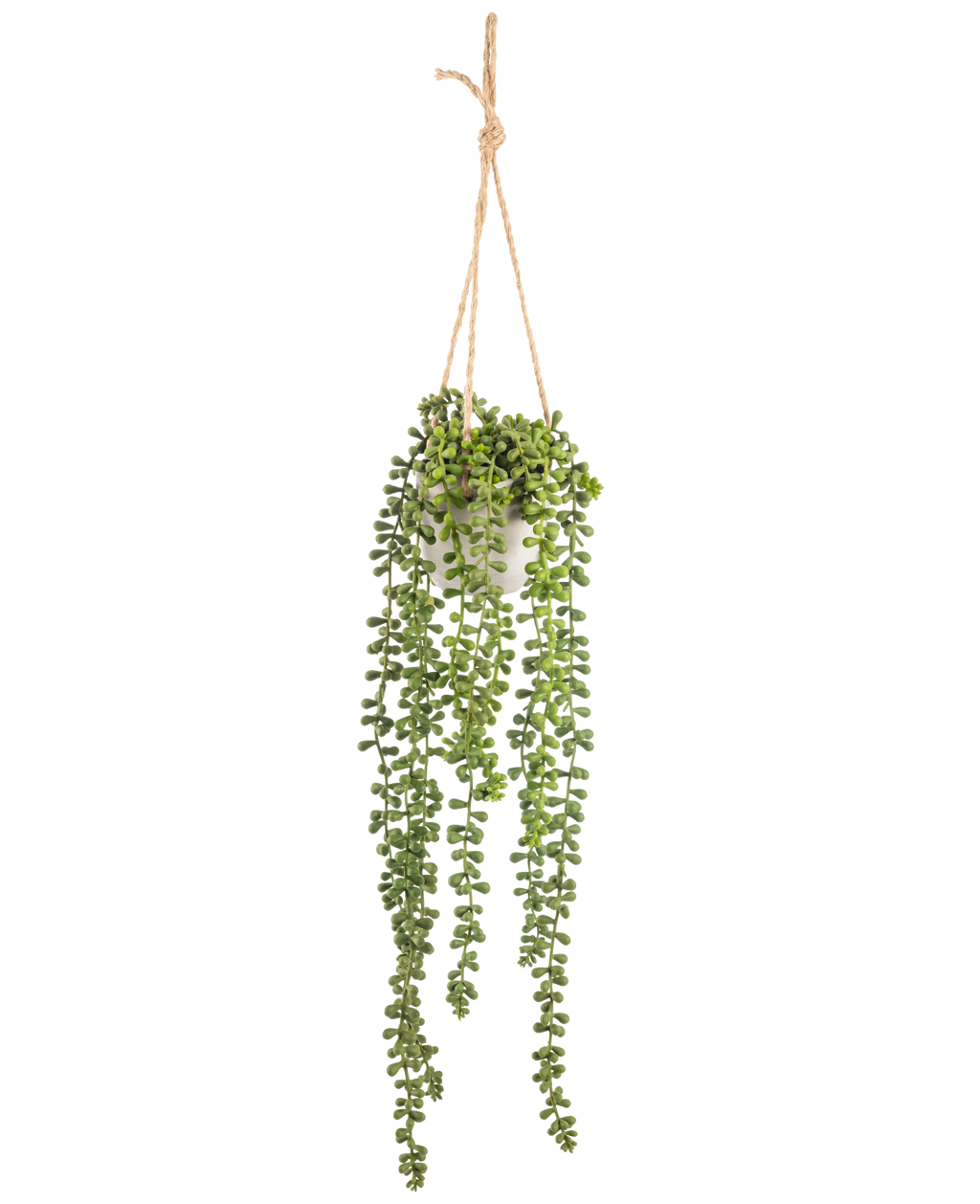 Plante artificielle tombante Senecio dans un pot de 55 cm