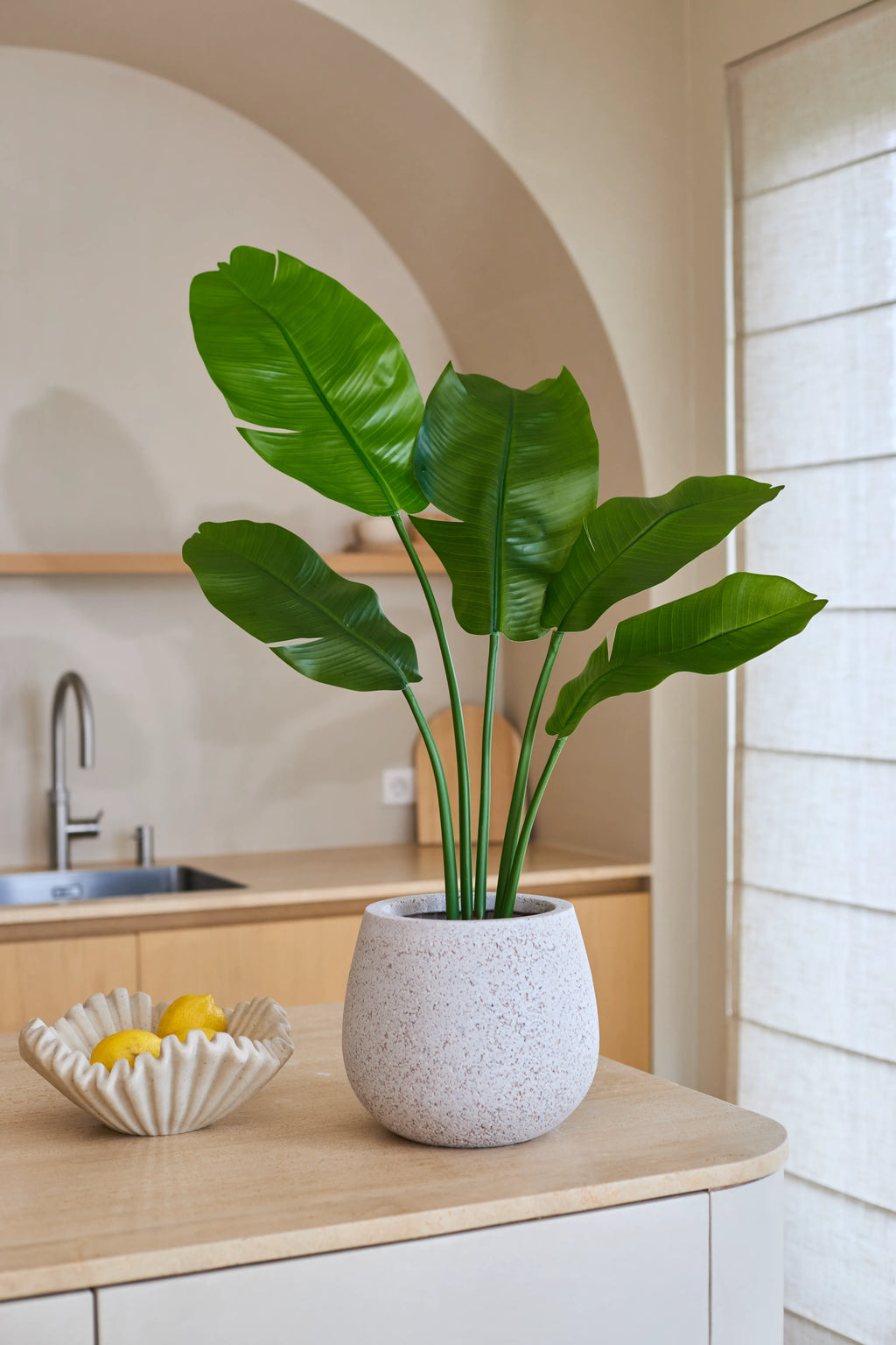 Plante artificielle Strelitzia Nicolai Deluxe 105 cm