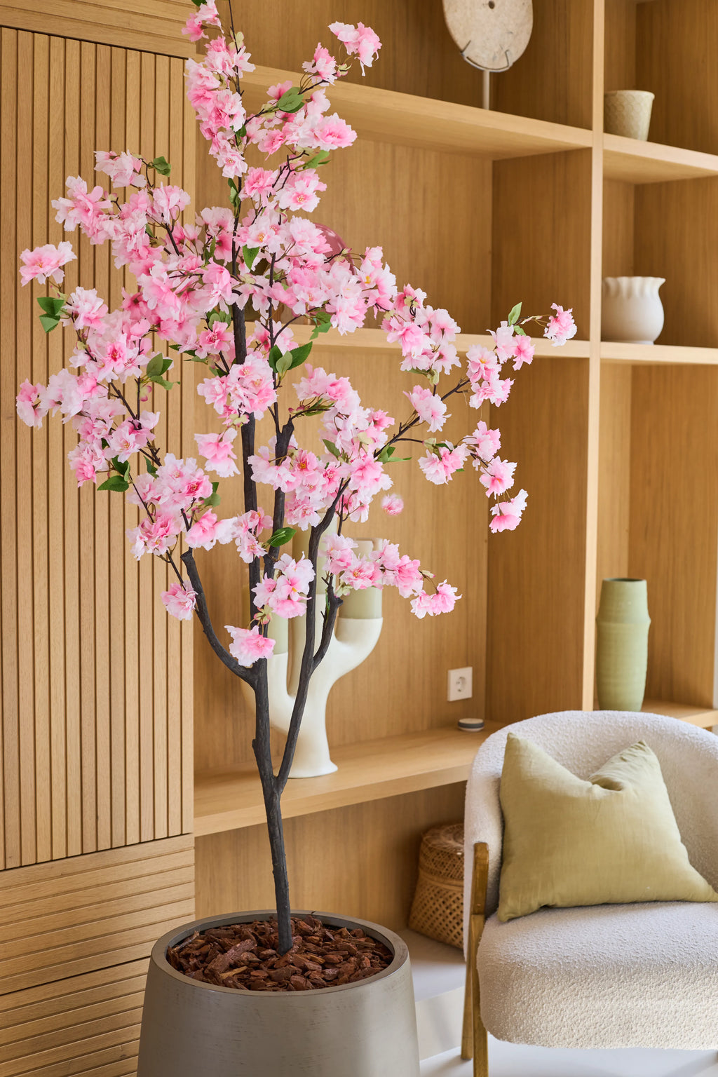 Fleur de cerisier artificielle 150 cm rose