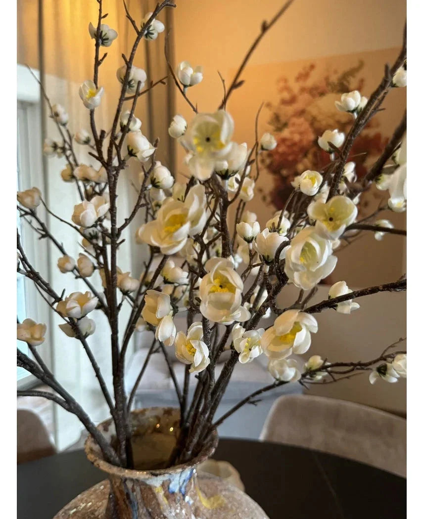 Fleur de cerisier japonais artificielle 94 cm blanc