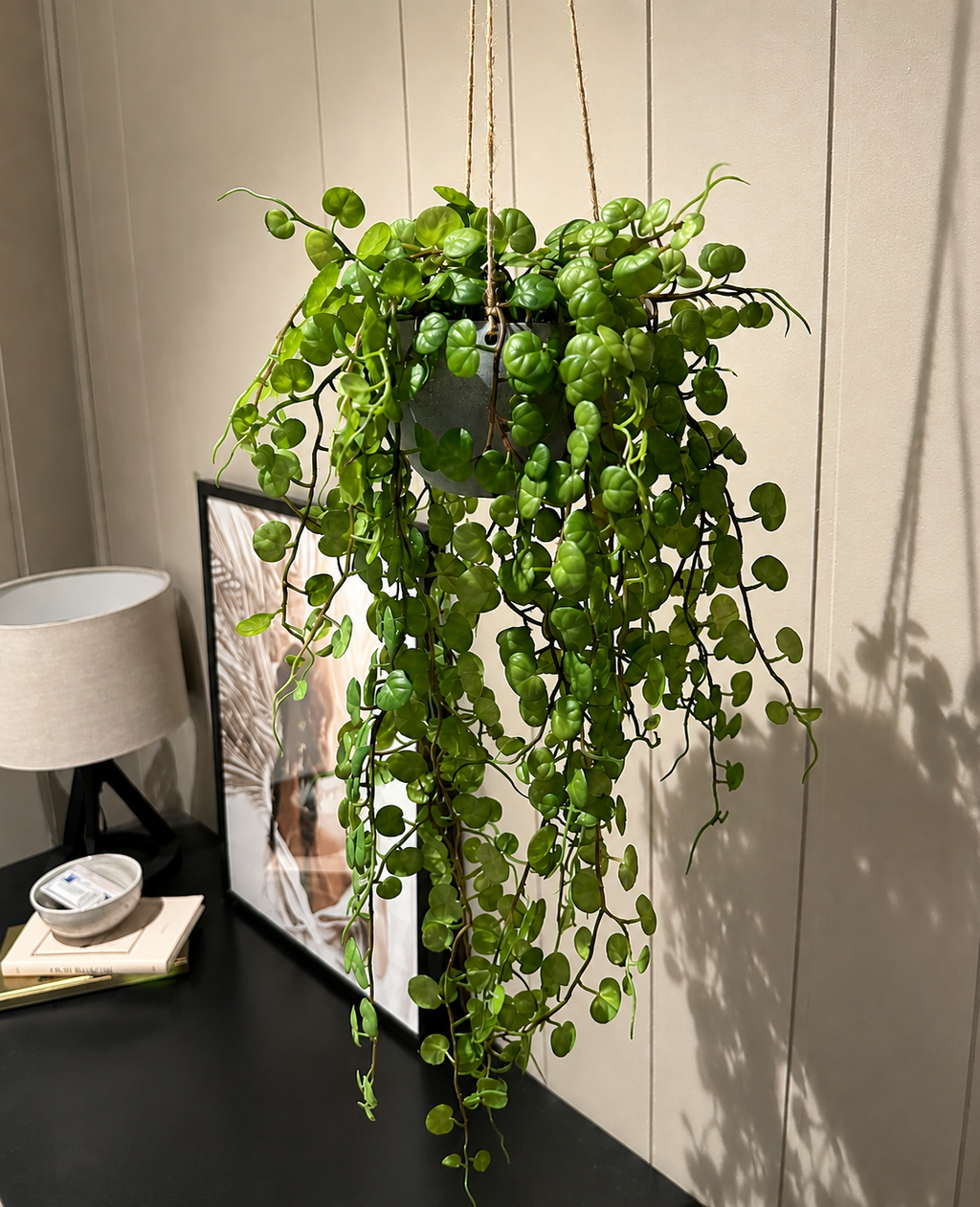 Succulente artificielle tombante en pot 53 cm