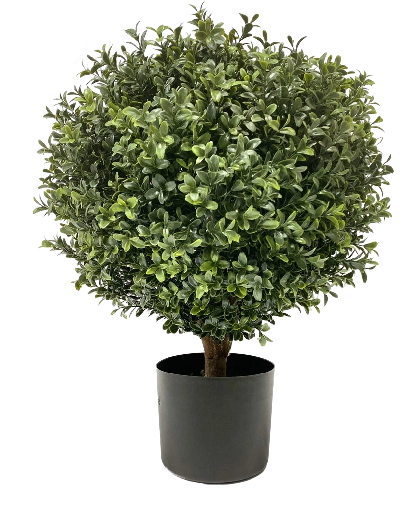 Plante Boule de buis artificiel sur tige d40 cm UV